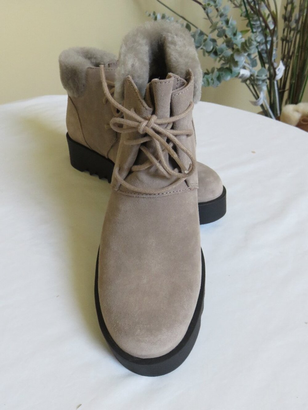 Eileen Fisher Kemille Sport Suede Wedge bootie 7.5 NWT